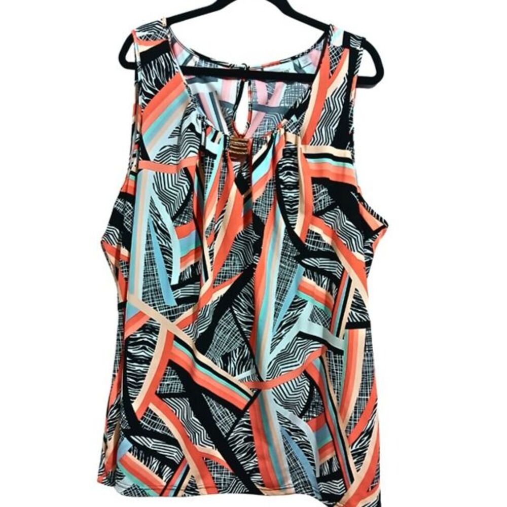Sleeveless Multicolored Plus Size Blouse by Avenue